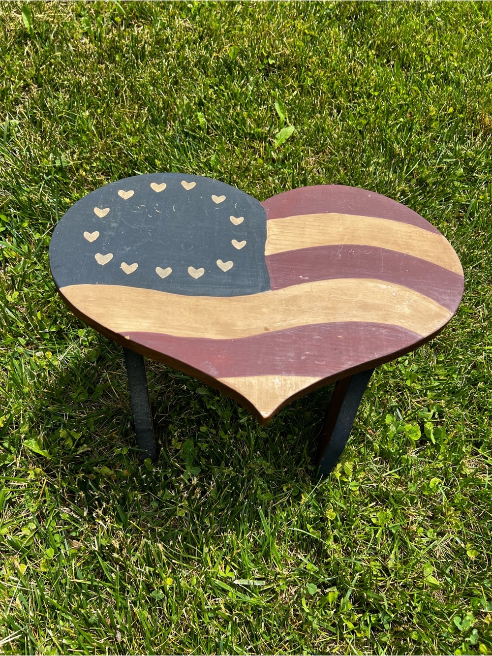 Vintage Primitive Americana Step Stool